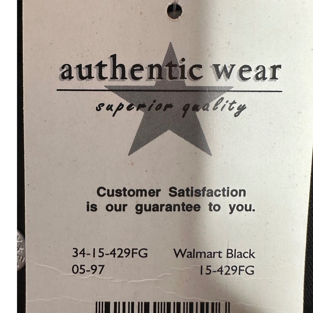 Faded Glory VTG NWT Women's XL Button Up Shirt Black Long Sleeve Top - Picture 5 of 8
